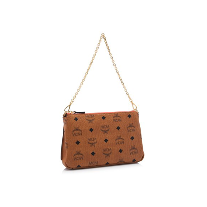 MCM Millie Visetos Zip Medium Crossbody
